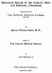 Eclectic Medical Institute, Title page.